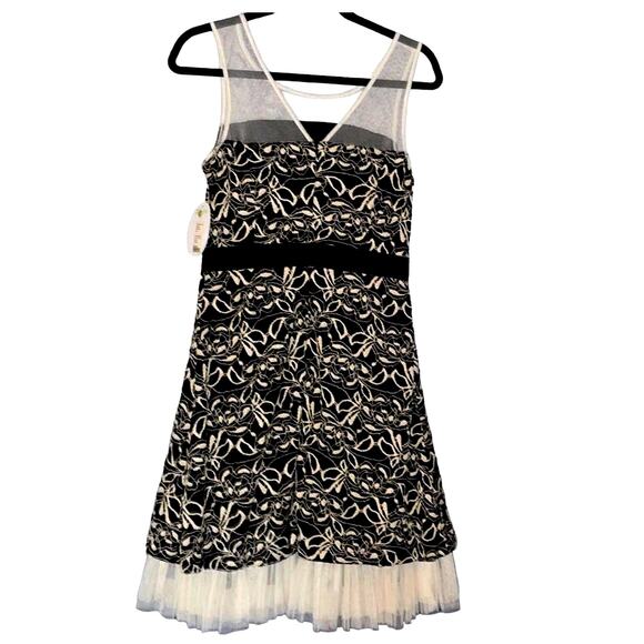 RYU black and cream tulle dress medium NWT - Picture 4 of 7